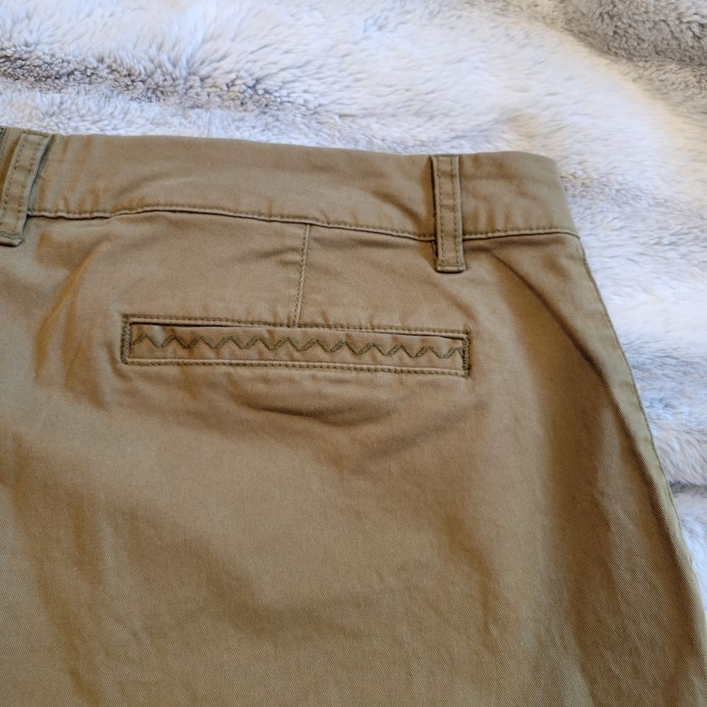 Garnet Hill organic cotton chino wide leg, brown/camel size 14 - Picture 6 of 12